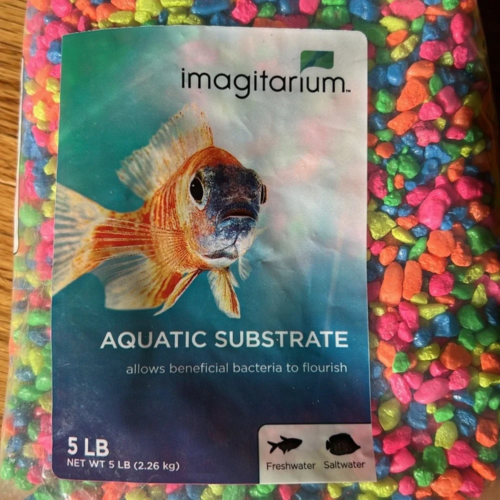 Imagitarium 5lb Aquatic Substrate - Neon Confetti - New